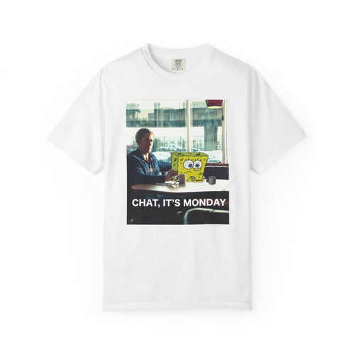 Chat it's monday!!, unisex Garment-Dyed T-shirt