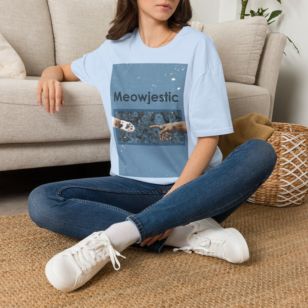 Meowjest ic Cat Graphic T-Shirt — Playful 'Meowjestic' Design for Cat Lovers