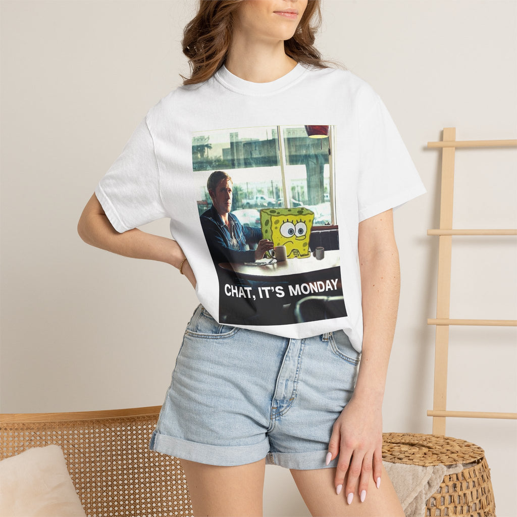 Chat it's monday!!, unisex Garment-Dyed T-shirt
